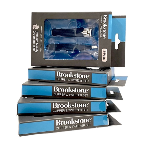 🎁 BROOKSTONE Nail Clipper & Tweezer 2-pack Set NIB NWT - Picture 10 of 10